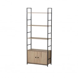 Blish Shelves With 2 Drawers in Melamine Wild Oak