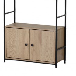 Blish Shelves With 2 Drawers in Melamine Wild Oak