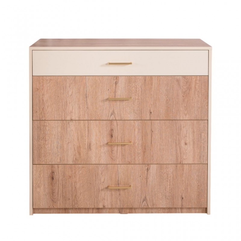 Finnley Chest of Drawers Aurous & Ivory In Particle Board