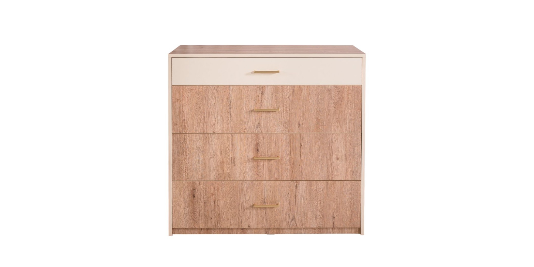 Finnley Chest of Drawers Aurous & Ivory In Particle Board