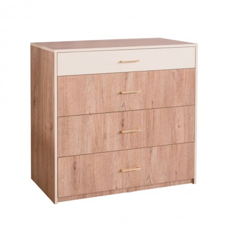 Finnley Chest of Drawers Aurous & Ivory In Particle Board