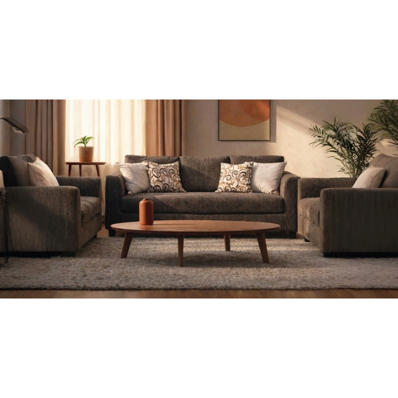 Flow Sofa 3+2+1 Fabric Coffee