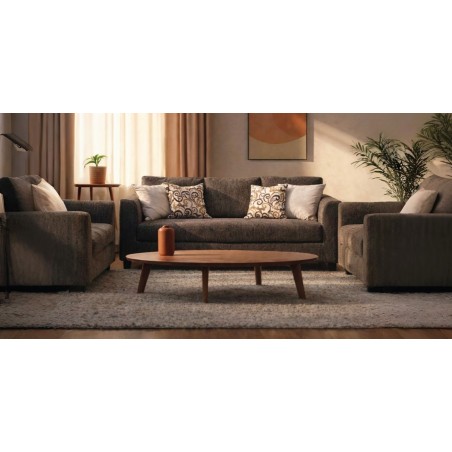 Flow Sofa 3+2+1 Fabric Coffee