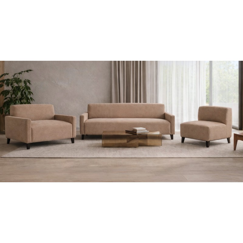 Asana 3+2+Armless Chair Fabric Brooklyn Biege