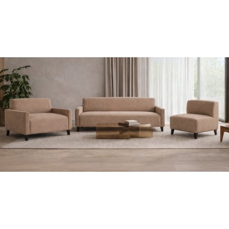 Asana 3+2+Armless Chair Fabric Brooklyn Biege