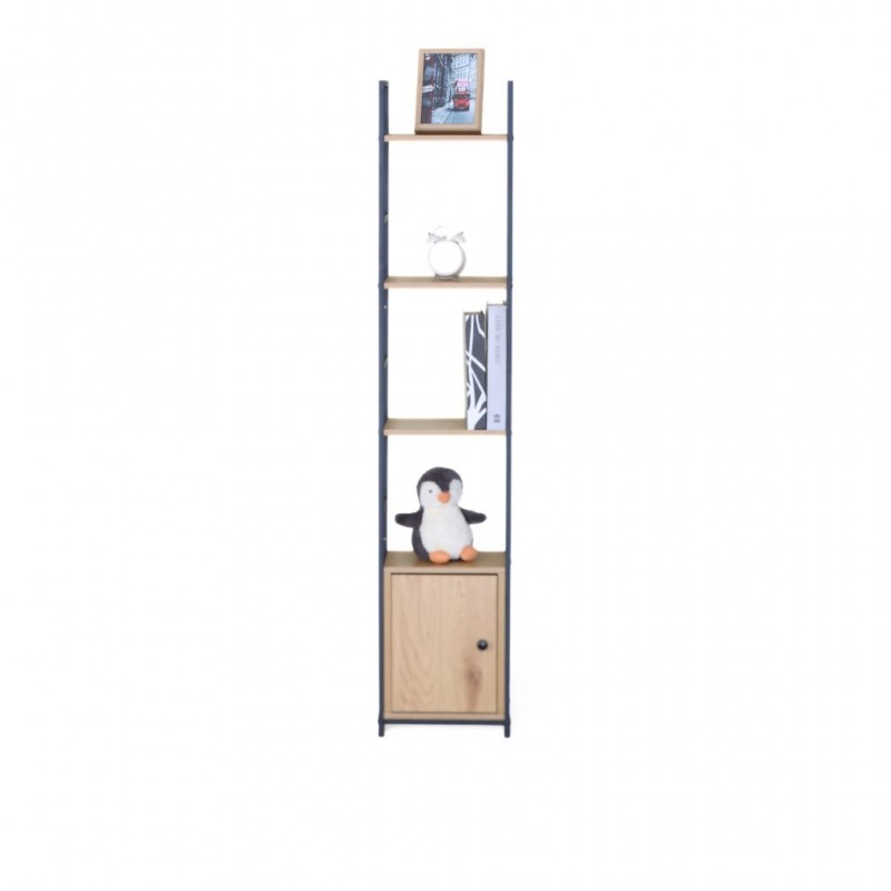 Blish Shelf With Door in Melamine Wild Oak