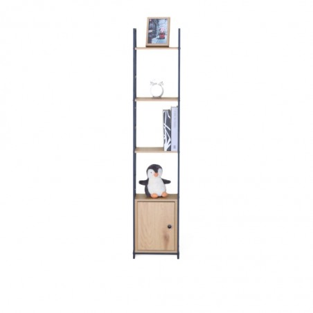 Blish Shelf With Door in Melamine Wild Oak