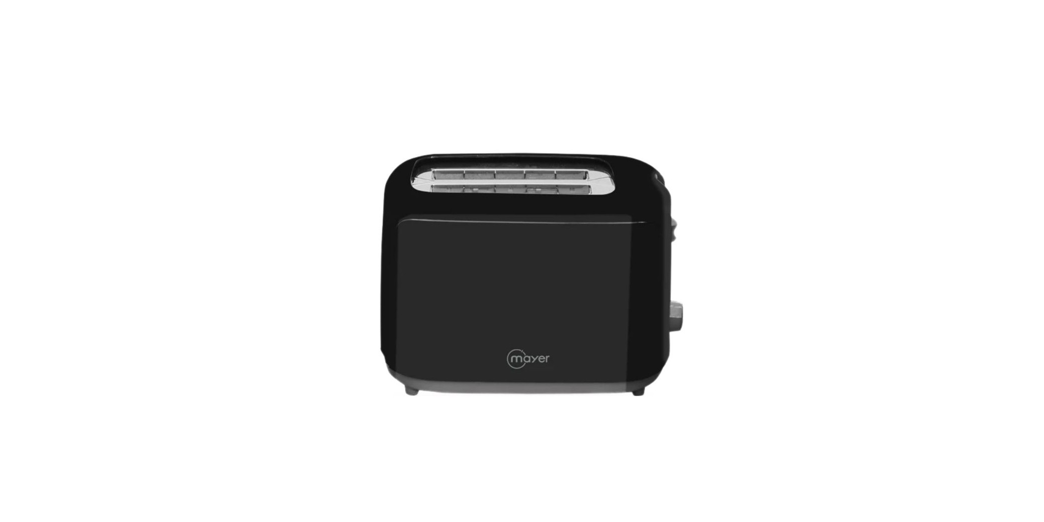 Mayer MMPT206 2-Slice Pop UP Black Toaster With Anti-Dust Cover