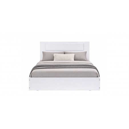 Grace Bed 150x190 cm MDF White Ash