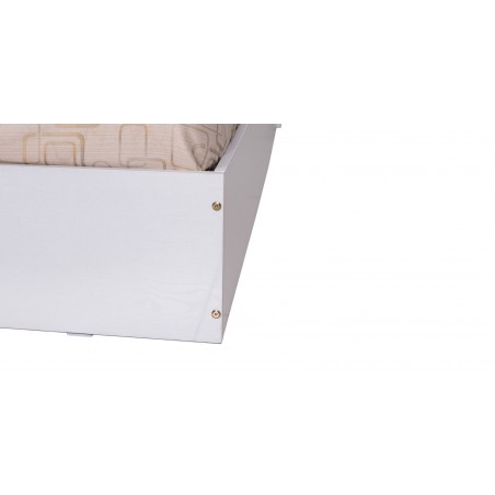 Grace Bed 150x190 cm MDF White Ash