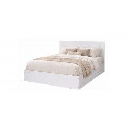 Grace Bed 150x190 cm MDF White Ash