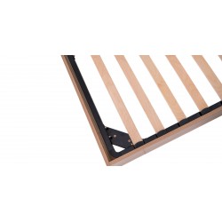 Neo Bed 150x190 cm MDF Red Oak and White