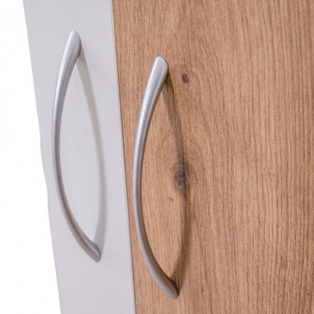 Neo Wardrobe 4 Doors MDF Red Oak And White
