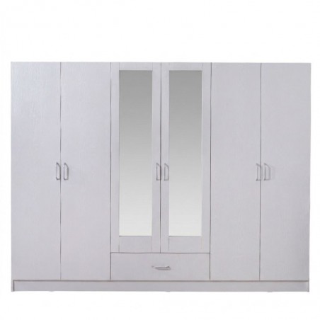 Grace Wardrobe 6 Doors MDF Ash Grey