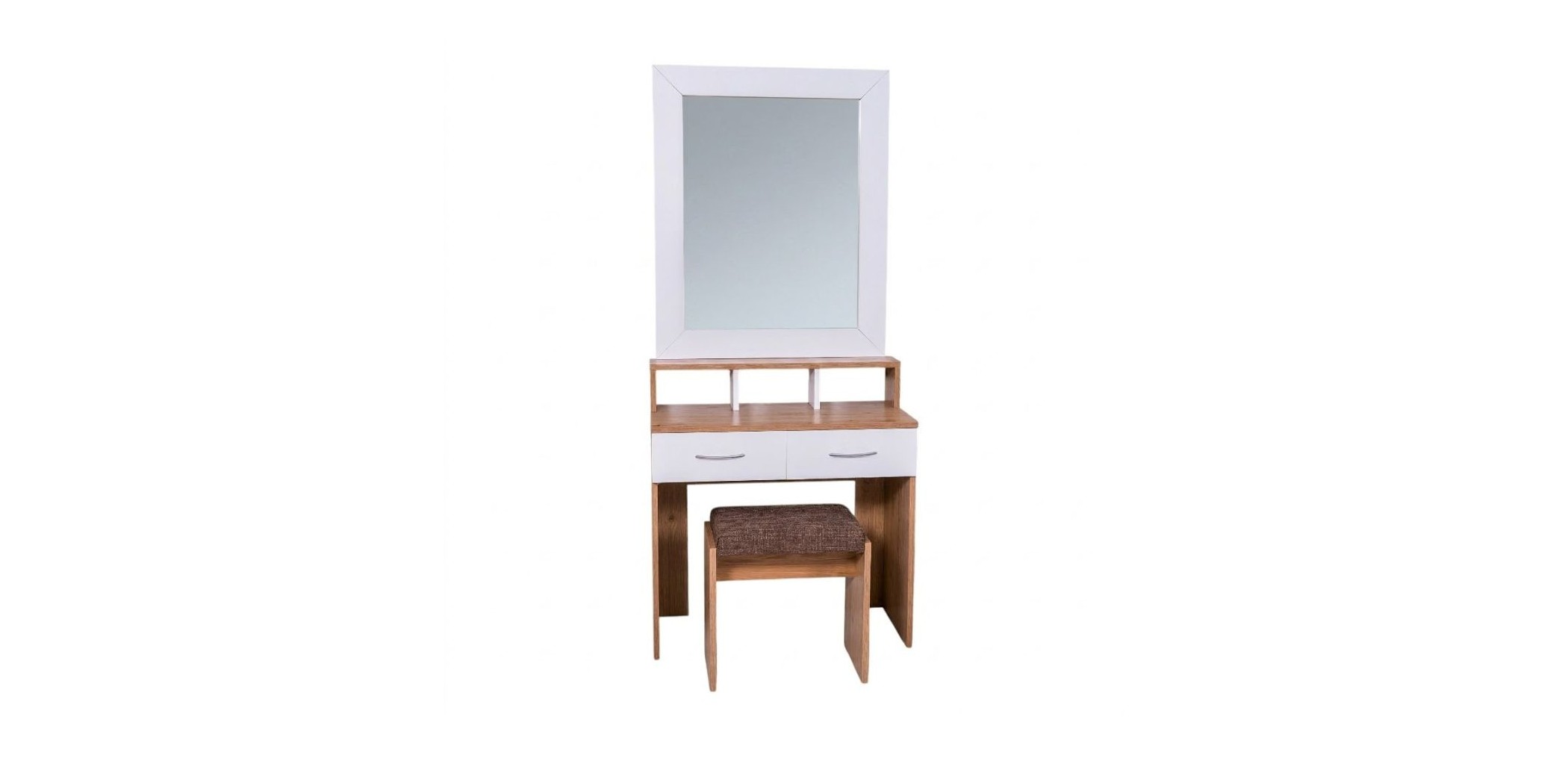 Neo Dressing Table Red Oak & White