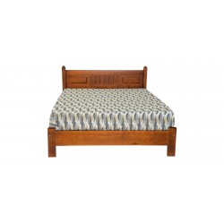 Canberra Bed 150x190 cm Pine Brown Finish