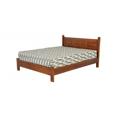Canberra Bed 150x190 cm Pine Brown Finish