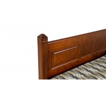 Canberra Bed 150x190 cm Pine Brown Finish