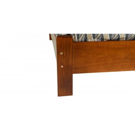 Canberra Bed 150x190 cm Pine Brown Finish