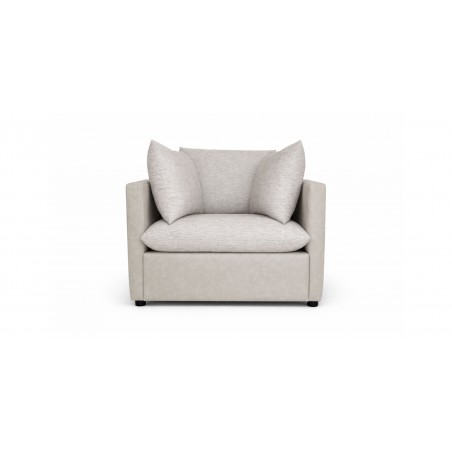 Helix 3+2+1+FREE OTTOMAN Fabric Beige Leather Gel