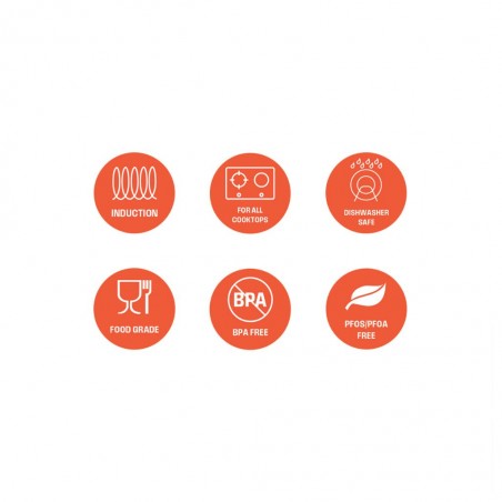 Westinghouse WCCS0009D24MBB 4pcs 24cm Deep Square Pan Set With Glass Lid, Fry Basket & Steam Rack