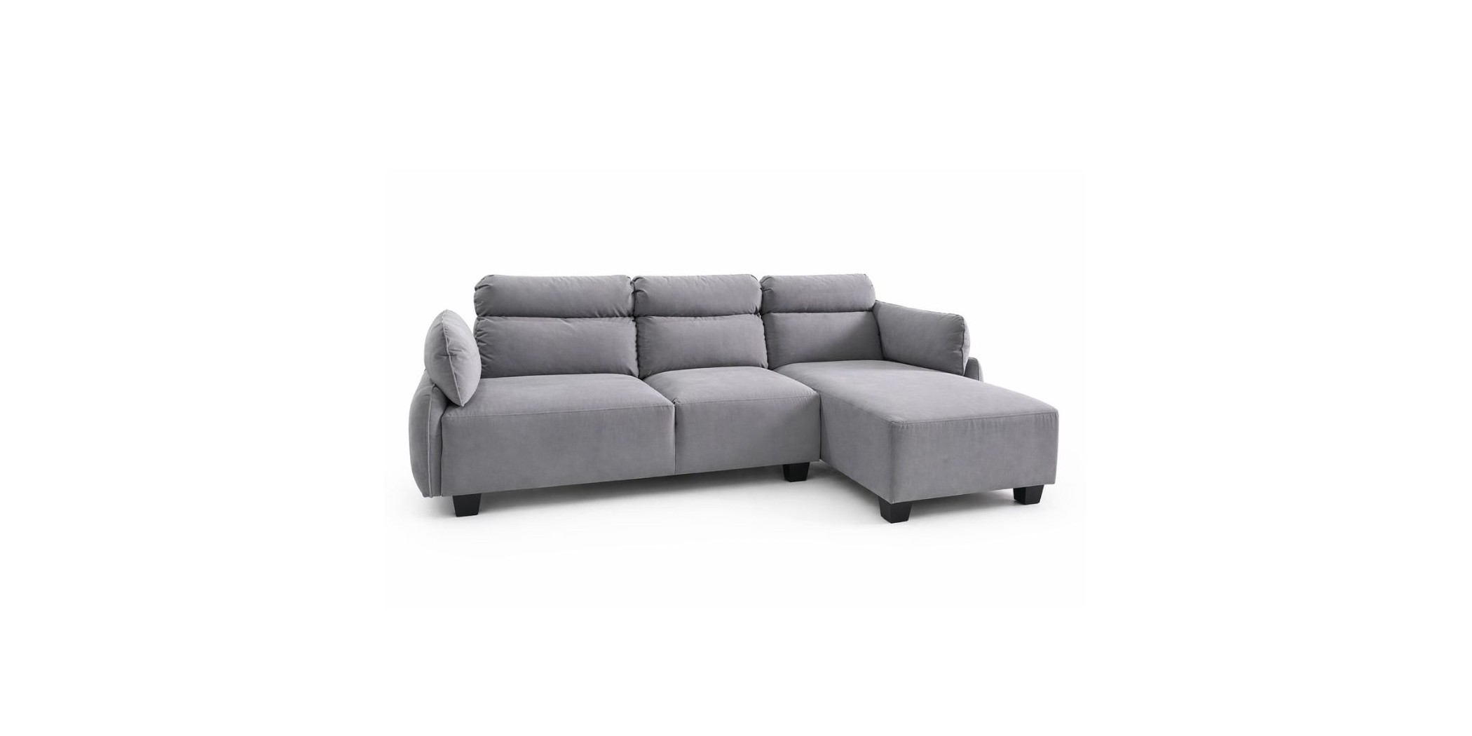 Comfy Corner RHF Chaise+LHF 2S Fab Oakley Graphite