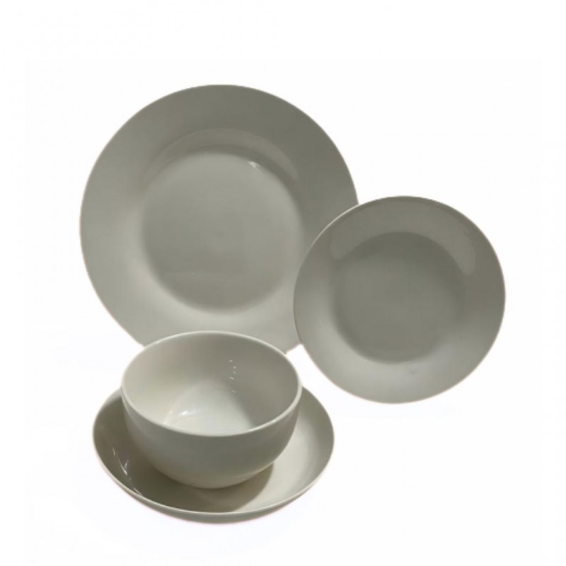 Dinner Set 24 Pcs White BT-CM005Z-24W
