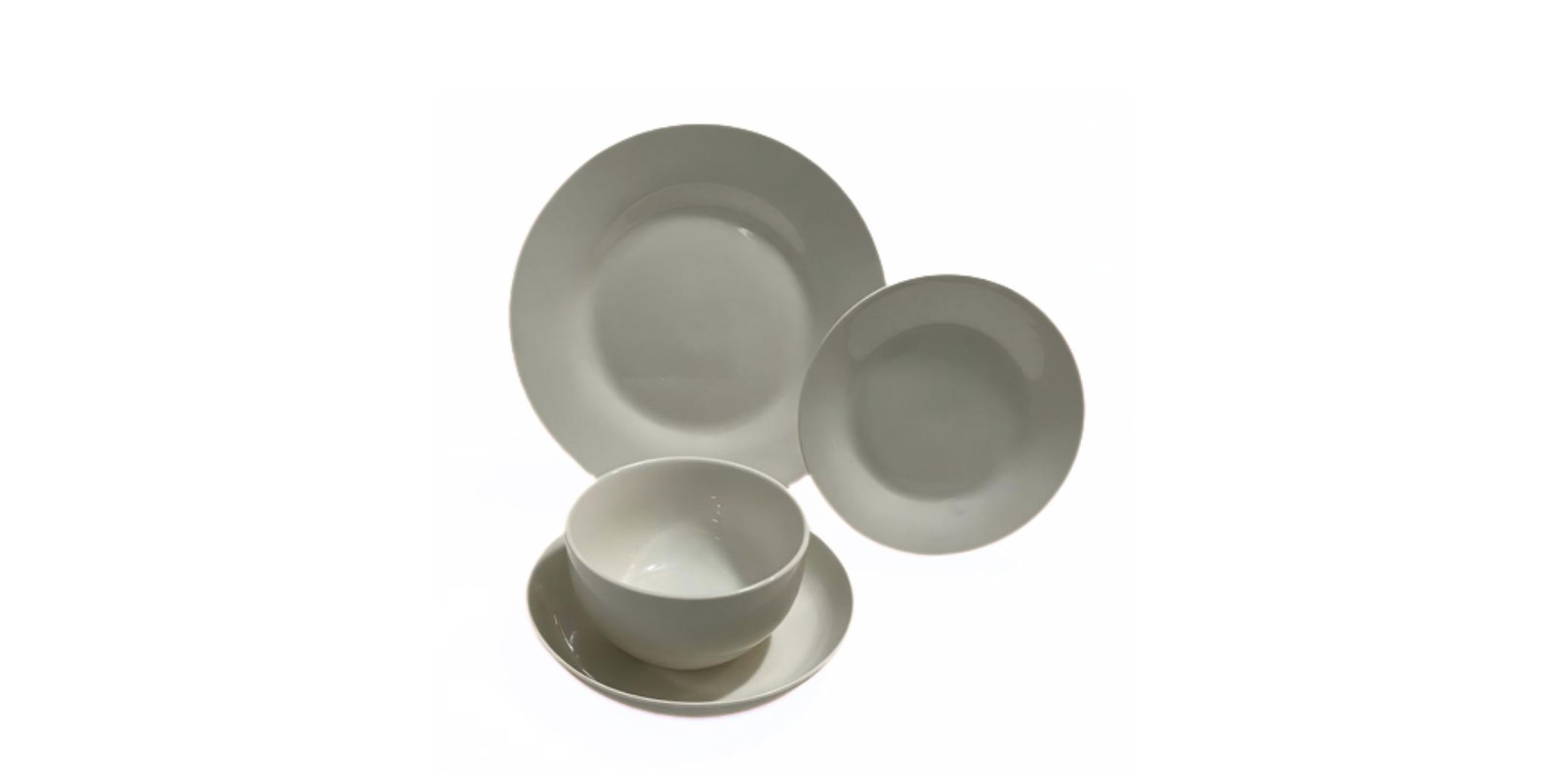 Dinner Set 24 Pcs White BT-CM005Z-24W