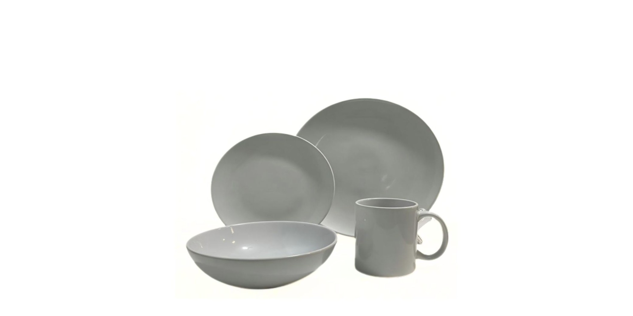 Dinner Set 24 Pcs White BT-CM023W-24W