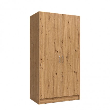 Ace Wardrobe 2 Doors With Shelves MDF Red Oak
