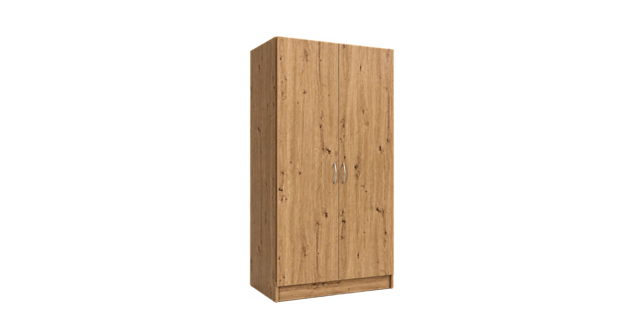 Ace Wardrobe 2 Doors With Shelves MDF Red Oak