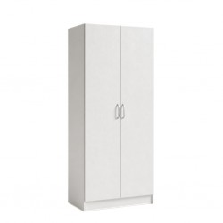 Ace Wardrobe 2 Doors With Shelves MDF Ash Grey