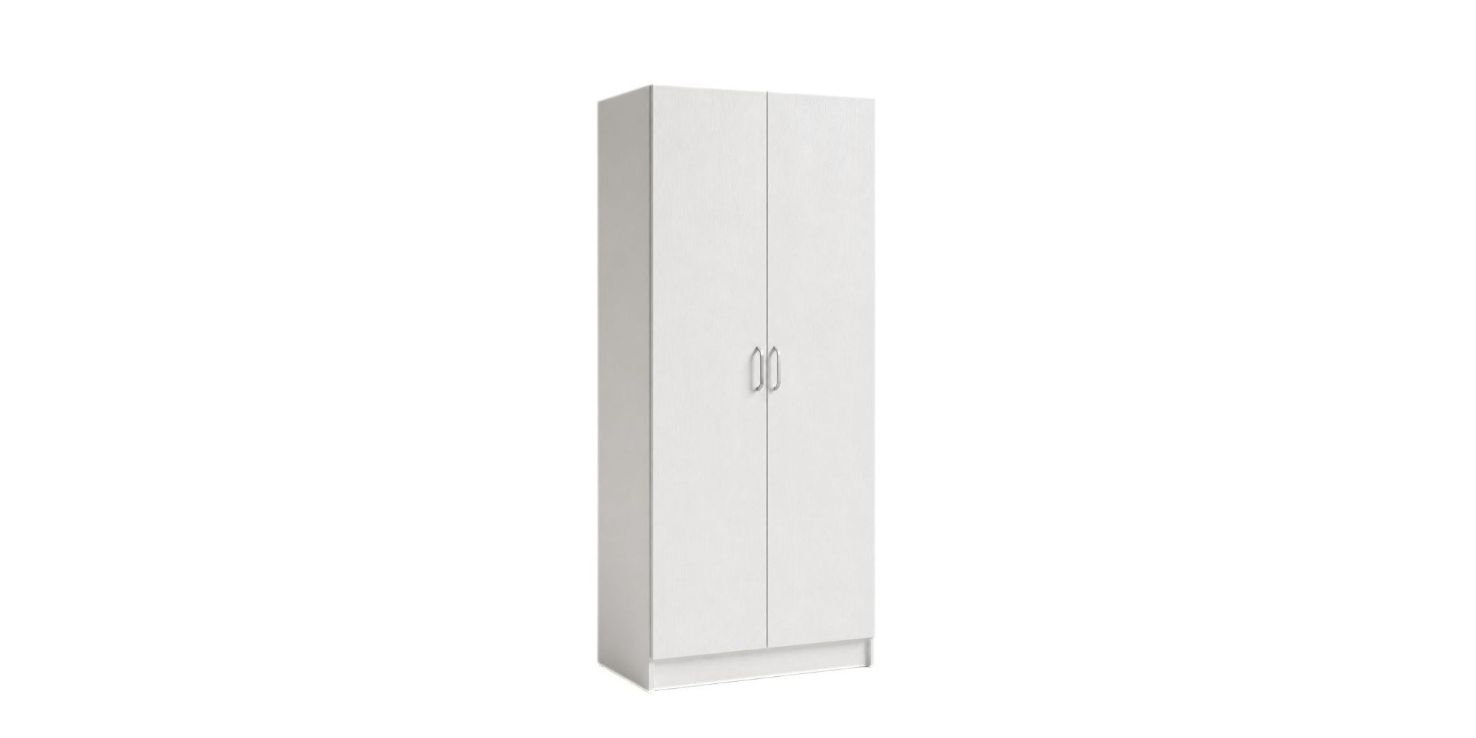 Ace Wardrobe 2 Doors With Shelves MDF Ash Grey