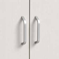 Ace Wardrobe 3 Doors With Shelves MDF Ash Grey