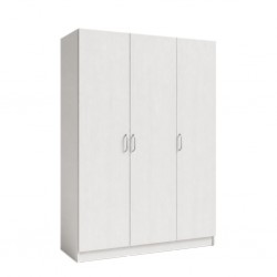 Ace Wardrobe 3 Doors With Shelves MDF Ash Grey