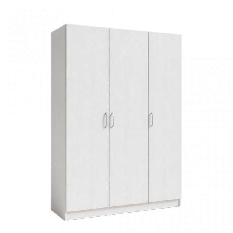Ace Wardrobe 3 Doors With Shelves MDF Ash Grey