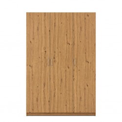 Ace Wardrobe 3 Doors With Shelves MDF Red Oak