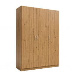 Ace Wardrobe 3 Doors With Shelves MDF Red Oak