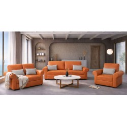 Lina 3+2+1 Vegan Leather Orange