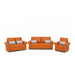 Lina 3+2+1 Vegan Leather Orange