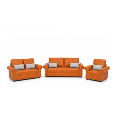 Lina 3+2+1 Vegan Leather Orange