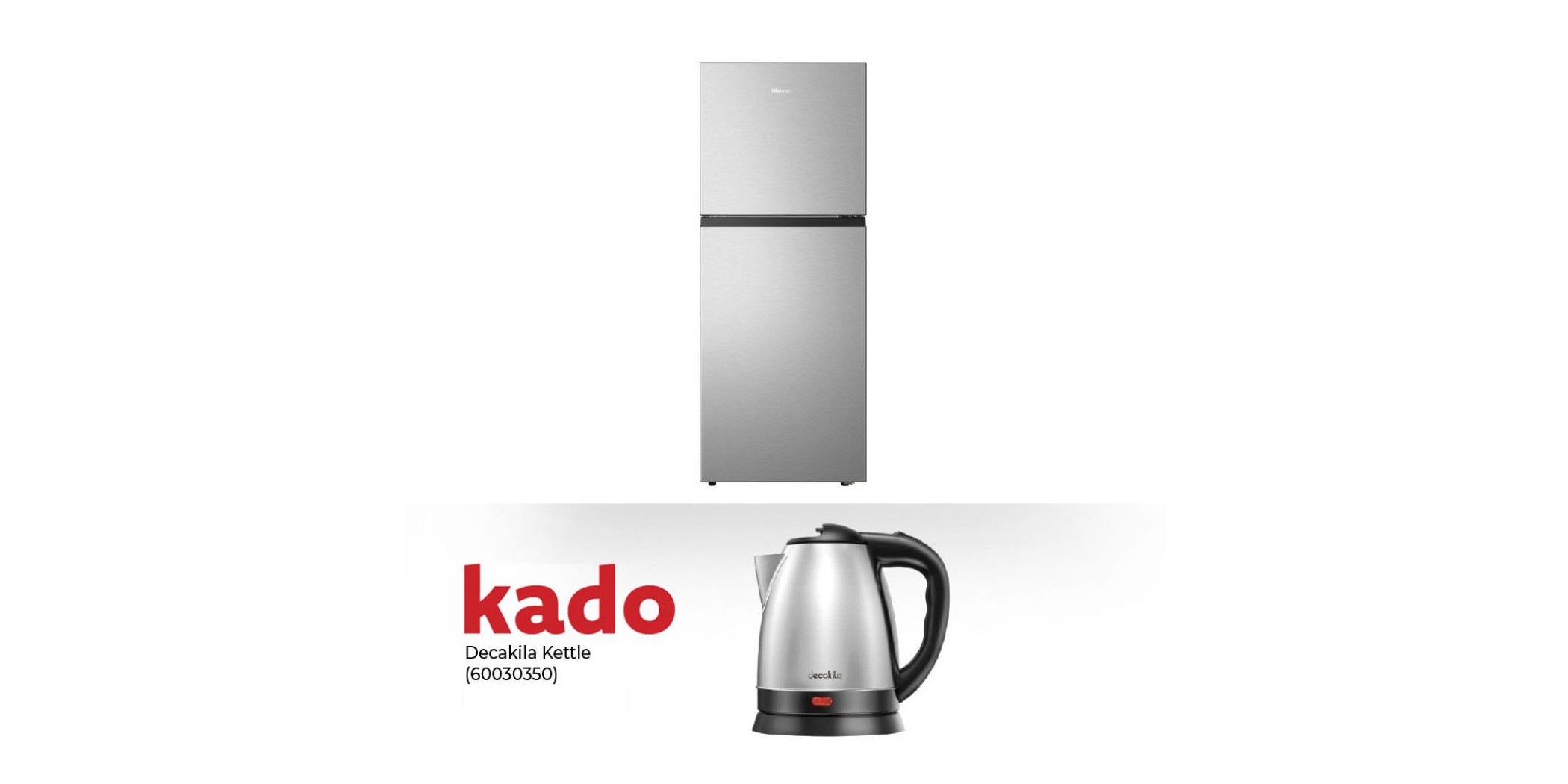 Hisense RT286N4ABN Refrigerator & Free Decakila KEKT031M Stainless Steel Kettle