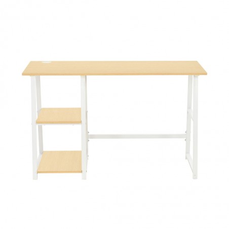 Bercola Office Desk Oak & Metal Leg