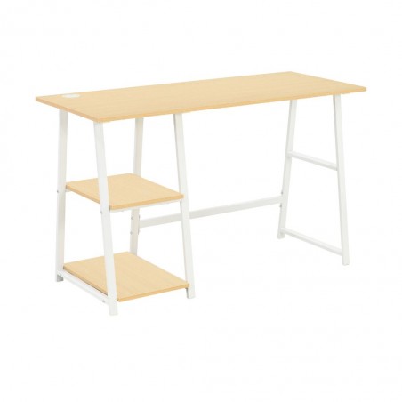 Bercola Office Desk Oak & Metal Leg
