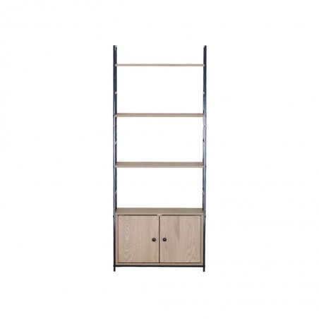 Blish Shelves With 2 Doors in Melamine Wild Oak