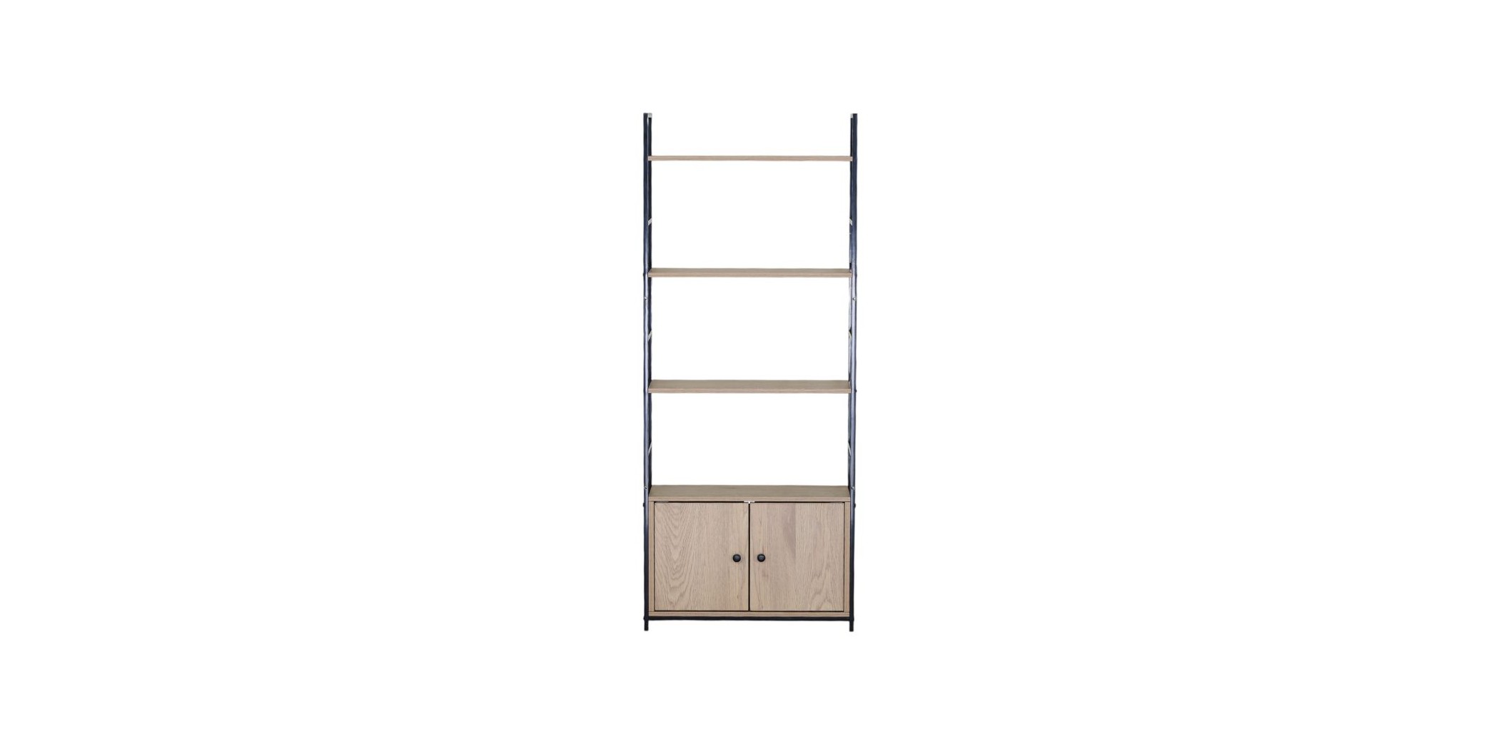 Blish Shelves With 2 Doors in Melamine Wild Oak