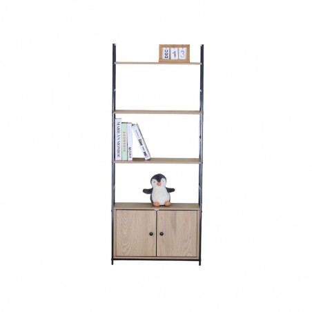 Blish Shelves With 2 Doors in Melamine Wild Oak