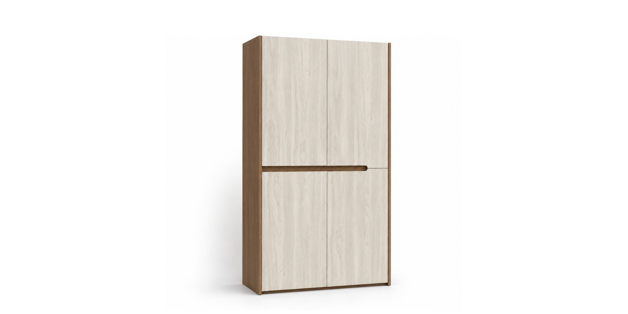 Lena Wardrobe 4 Doors Café Latte & Larix