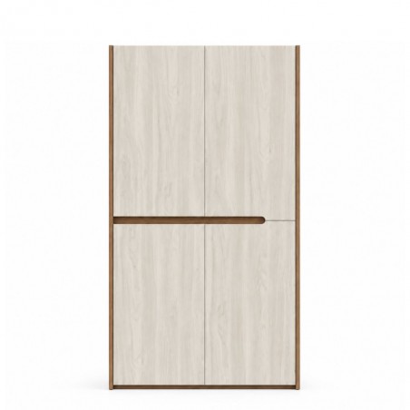Lena Wardrobe 4 Doors Café Latte & Larix
