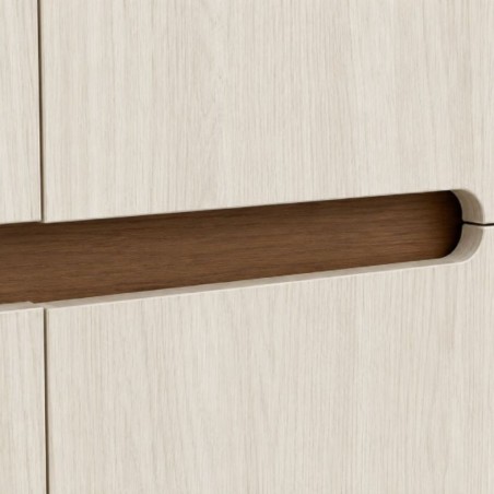 Lena Wardrobe 4 Doors Café Latte & Larix